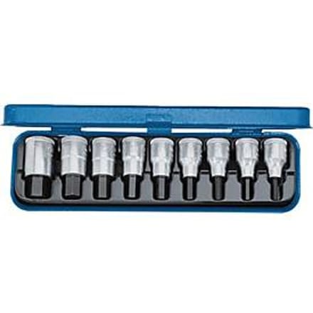 Dopsleutelset IN 19 PM, 9-delig, 1/2 inch, 5-17 mm, voor i6-kantschroeven, GEDORE