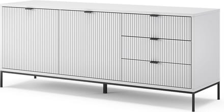 Vicco Eliza Lowboard – 150 x 60 cm met 3 laden, 2 deuren Wit