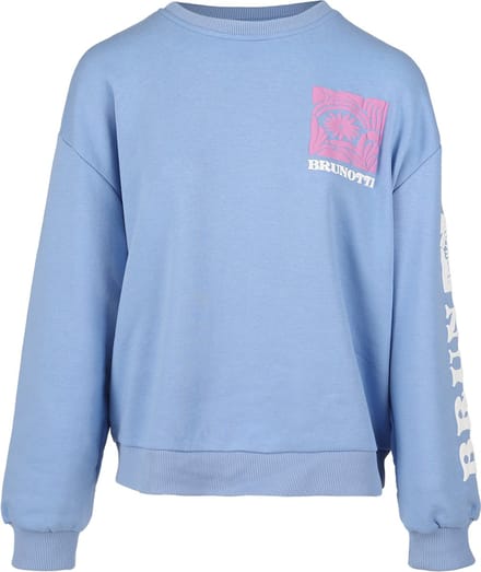 Brunotti Ari Women Sweater - Dames Trui met Puffed Sleeves - Bluebell - Pullover Dames - XS