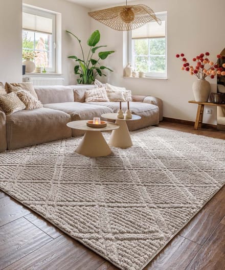 Scandinavisch vloerkleed - Arc Gem beige 120x170