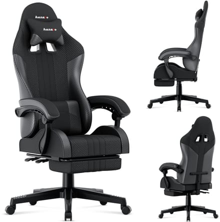 Huzaro Force 4.7 Ergonomische Gamestoel - Comfortabele Bureaustoel - Carbon Mesh
