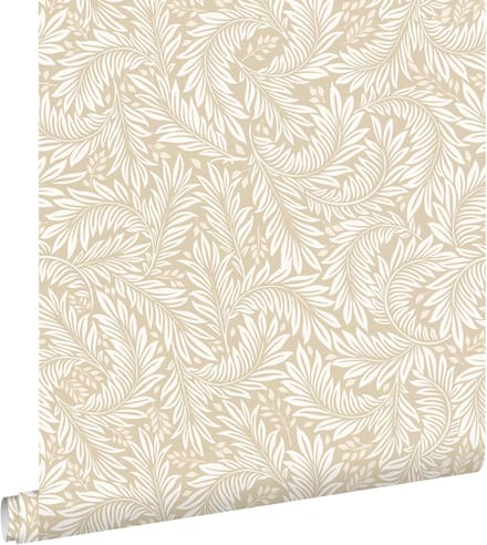 ESTAhome behang bladeren beige - 50 x 900 cm - 131147