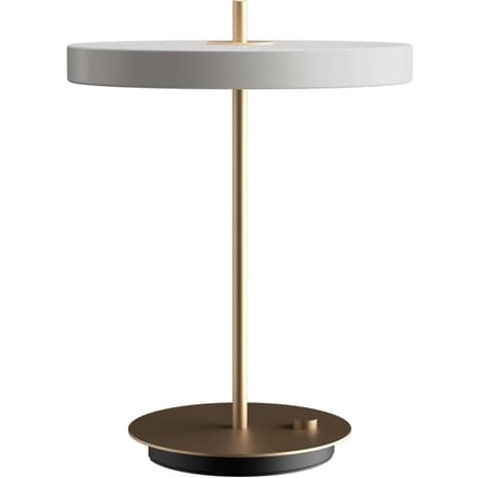 UMAGE LED tafellamp Asteria Table, USB, lichtgrijs/messing