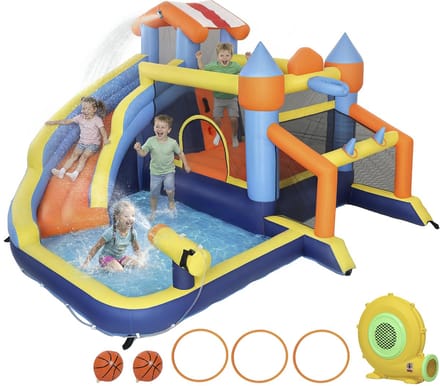 AIYAPLAY-Springkasteel-Oxfordstof-350 x 325 x 210 cm-Multicolor