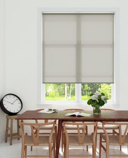 Decosol Rolgordijn Lichtdoorlatend - Linnenlook Licht Grijs (5805) - 150 x 190 cm