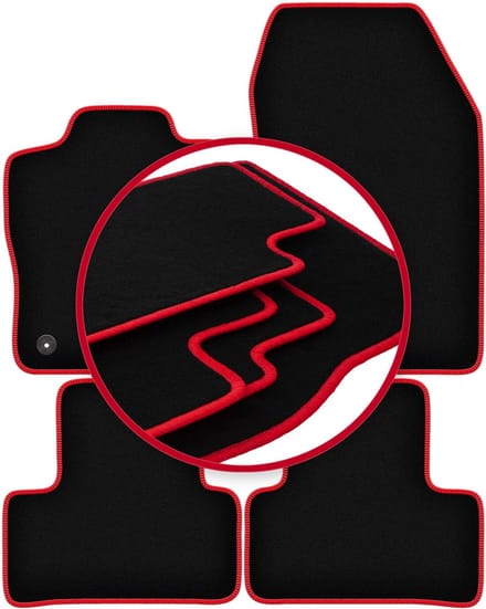 CARLUX-RED automatten voor: DS. 4 E-Teanse PlugIn Hybrid (2021-)