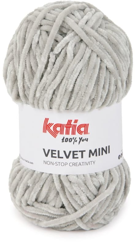 Katia Velvet Mini - 209 Grijs - Chenille Garen