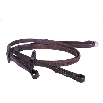 QHP Teugel rubber Soft m/blinde sluitingen bruin