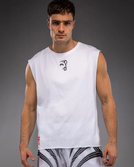 Venum x Mike Tyson Tiger Mouwloos T-Shirt Katoen Optical Wit - S