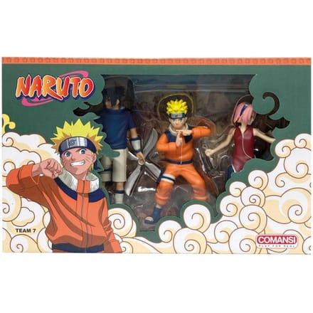 Naruto - Giftbox met 3 Speelfiguurtjes - 9 cm - kunststof - Comansi