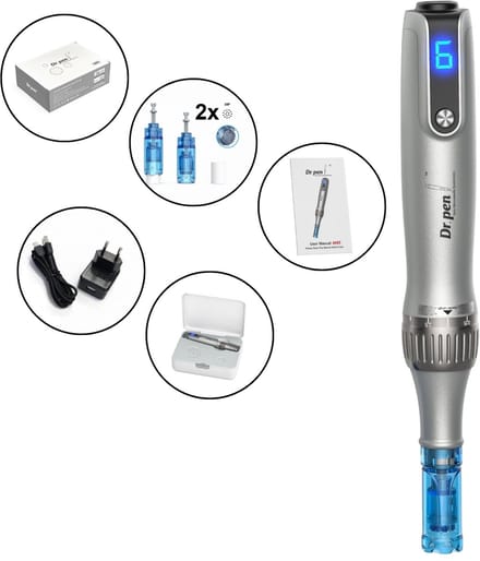 Dr. Pen M8S - Dermapen - Microneedling - 6 Snelheden - 2 Cartridges - 0 Tot 2,5 mm