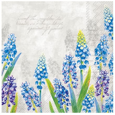 Servet "Blauw parelmoer hyacint"