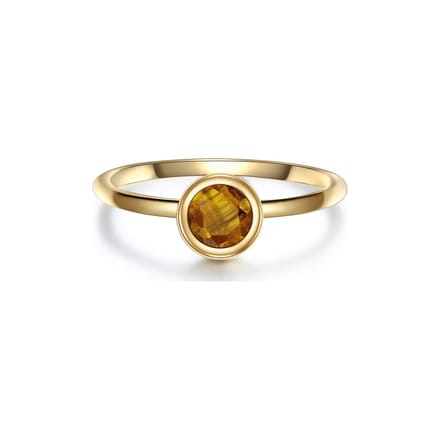 Glanzstücke München Dames-Damesring 925 Zilver Kleur steen 60 Bruin 32021178