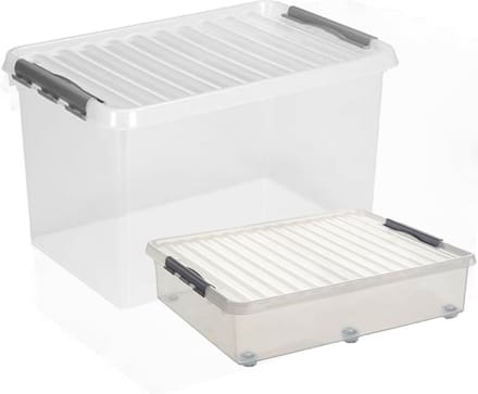Sunware opslagboxen met deksel - 2x stuks - - 60 L en 62 L