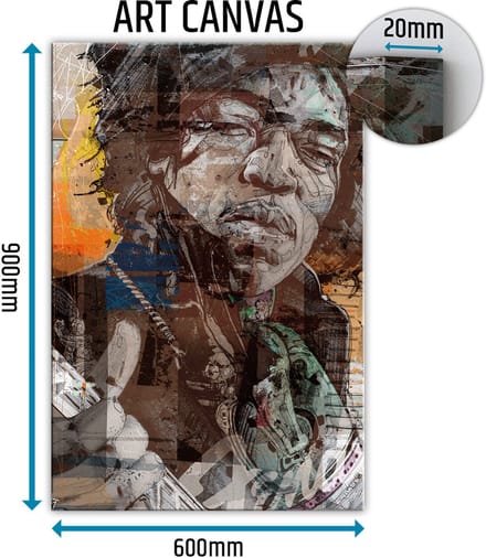 Jimi Hendrix canvas 60x90 cm