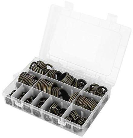 Dailygoods- Afdichtring 240 Stuks - Platte Ring - Rubberen Ring - Metalen Ring - NBR - Diverse Maten 6-30 mm
