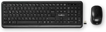 Nedis - keyboard and mouse set - QWERTZ - German - black Input Device - Keyboard and mouse set - Duits - Zwart