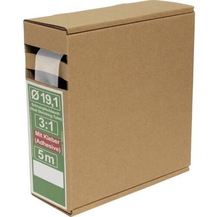 Quadrios 25CA505 Krimpkous met lijm Transparant 19.1 mm 6.4 mm Krimpverhouding:3:1 5 m