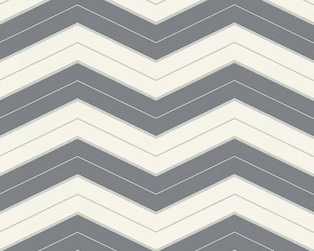 CHEVRON BEHANG - Grijs Metallic Wit - AS Creation DESIGNDSCHUNGEL 2 by Laura Noltemeyer