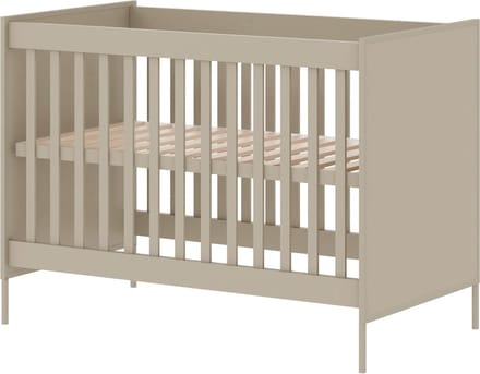 Born Lucky ® Baby Bed / Ledikant Belmond 60x120 cm Verstelbare Bodem - Clay