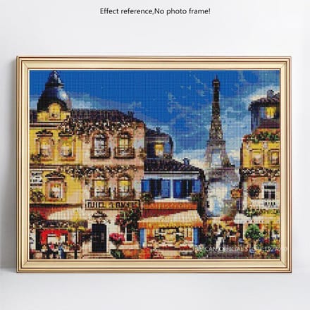 Peinture Diamant Ville Strass Broderie Diamant Vente Point de Croix 20X30CM blue