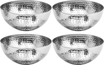 Secret de Gourmet - 10x - Slakommetjes/schaaltjes - rvs metaal - D13 cm