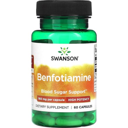 Benfotiamine, hoge dosering, 160 mg, 60 capsules
