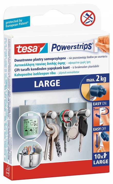 Tesa Powerstrips - Montagetape - 10 stuks - 2 kg