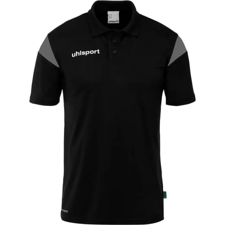 Uhlsport Squad 27 Polo Kinderen - Zwart / Antraciet | Maat: 152