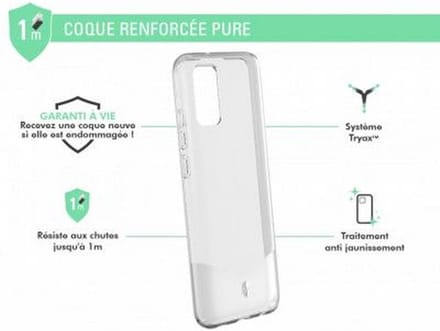 Force Case, Hoesje geschikt voor Samsung Galaxy A02s - PURE Versterkt, Transparant