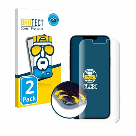 BROTECT - Screenprotector voor Apple iPhone 13 Pro Max - Folie Beschermfolie transparant volledig dekking - 2 Stuks