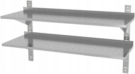 Dubbele Wandplank RVS Polgast POL-384 - Verstelbaar
