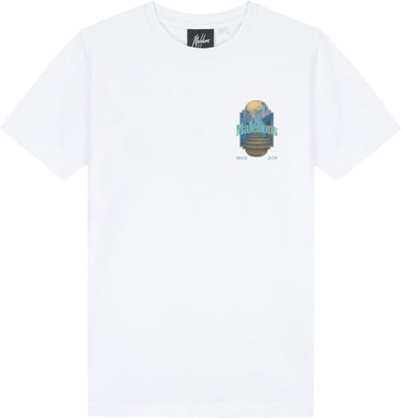 Malelions blue stairs t-shirt in de kleur wit.