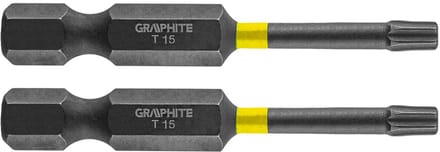 Graphite - Impact Bits - TX15 - 50mm - S2 Staal