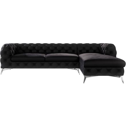 Hoekbank Noralie rechts velvet | Ropez
