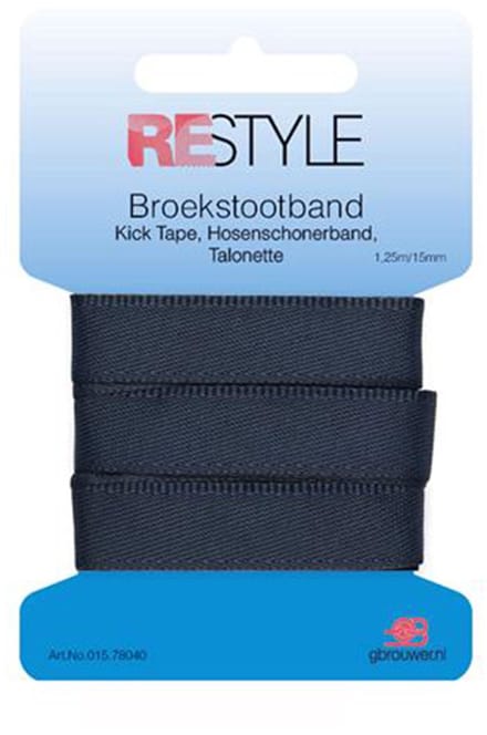 Restyle Broekstootband 1,25 meter 15 mm Dblauw 210
