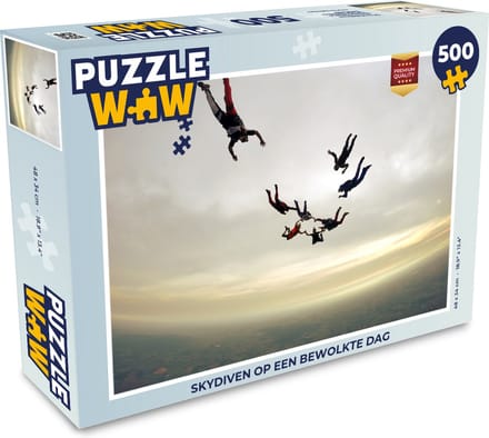 Puzzel Skydiven op een bewolkte dag - Legpuzzel - Puzzel 500 stukjes