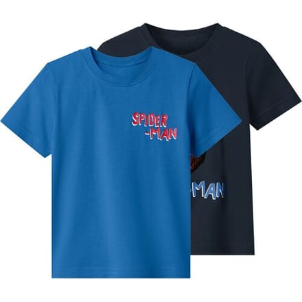 Lidl Set van 2 kinder T-shirts (Blauw/donkerblauw, 98/104)