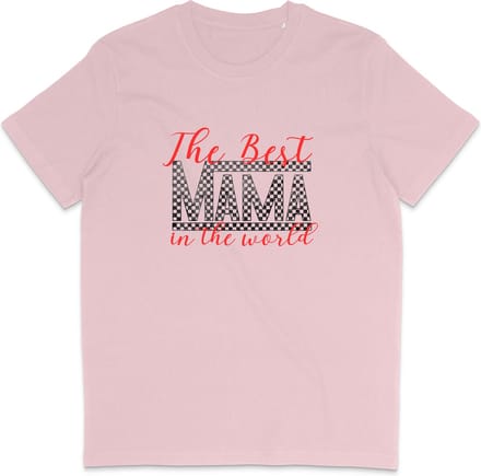 Dames T Shirt - De Beste Moeder in de Wereld Tekst / Print - Roze - M