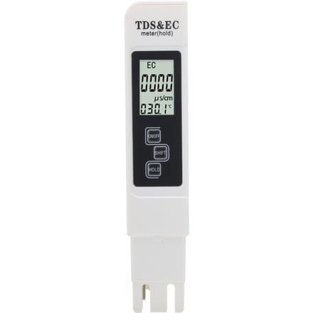 3?In?1 Waterkwaliteitstester Draagbare TDS EC Temperatuurmeter met HD LED-displayWit