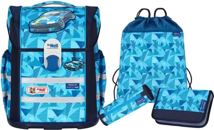 McNeill Schooltas Ergo Mac Set 4-delig Race Blauw Veelkleurig