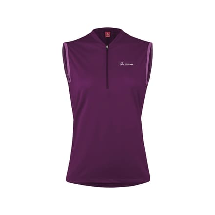 Loeffler Half Zip Plain Mouwloos Fietstrui Paars 42 Vrouw