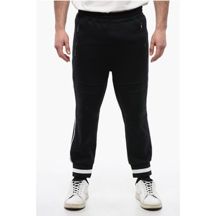 Low Rise MODERNIST joggingbroek met bikerdetail in zwart