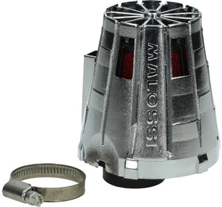 Luchtfilter Malossi E5 32mm recht chrome cover