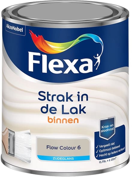 Flexa - Strak In De Lak Binnenlak Zijdeglans - Flow Colour 6 - Mengverf - 750 Ml