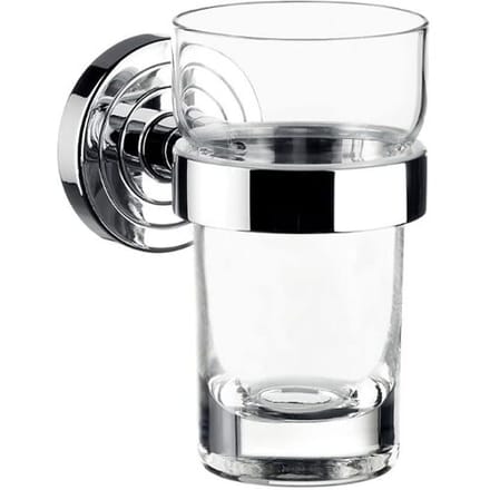 Emco Polo glass holder with crystal glass