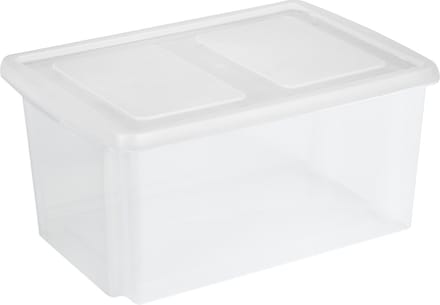 Sunware opslagbox 51 liter transparant 59 x 39 x 29 cm met afsluitbare deksel