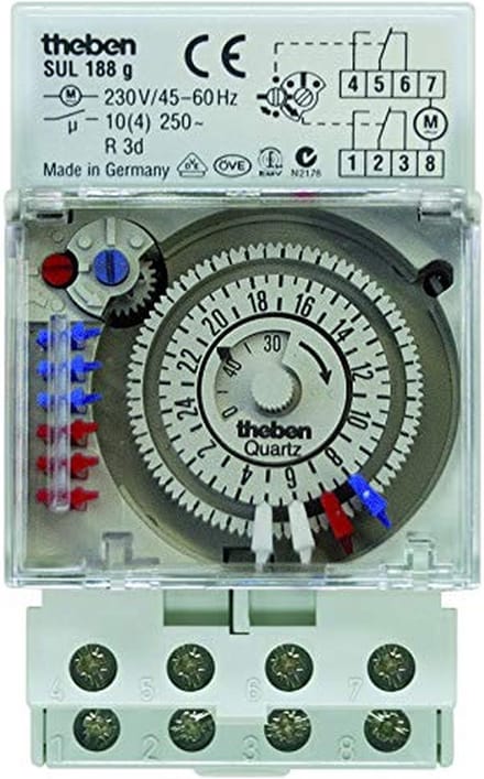 Theben SUL 188 G THE ANALOGE SCHAKELKLOK