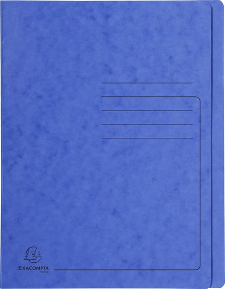 Exacompta 25x Snelhechtmap in glanskarton 355g - A4 - Blauw - 39992E