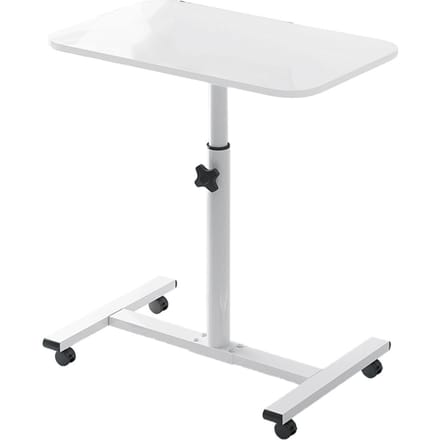 Mobiele Laptop Computer Bureau Kar Mobiele Rollende Laptop Kar 360 Graden Draaiend Bureau voor Thuis white
